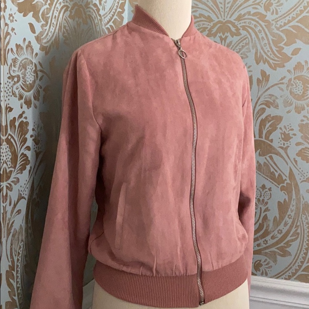 Pink bomber jacket
